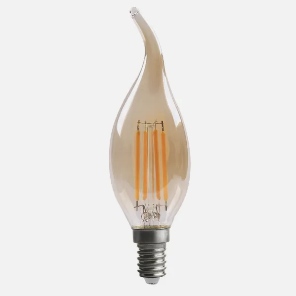 Bombilla Filamento Bohemia 12,3x3,5d 4w Regulable  E14 330lm Ambar 2700k