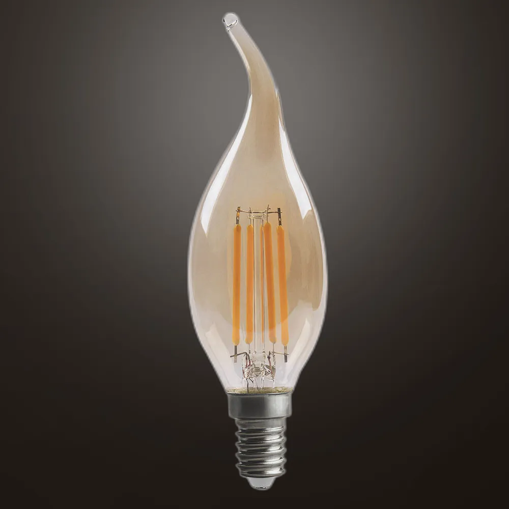 Bombilla Filamento Bohemia 12,3x3,5d 4w Regulable  E14 330lm Ambar 2700k
