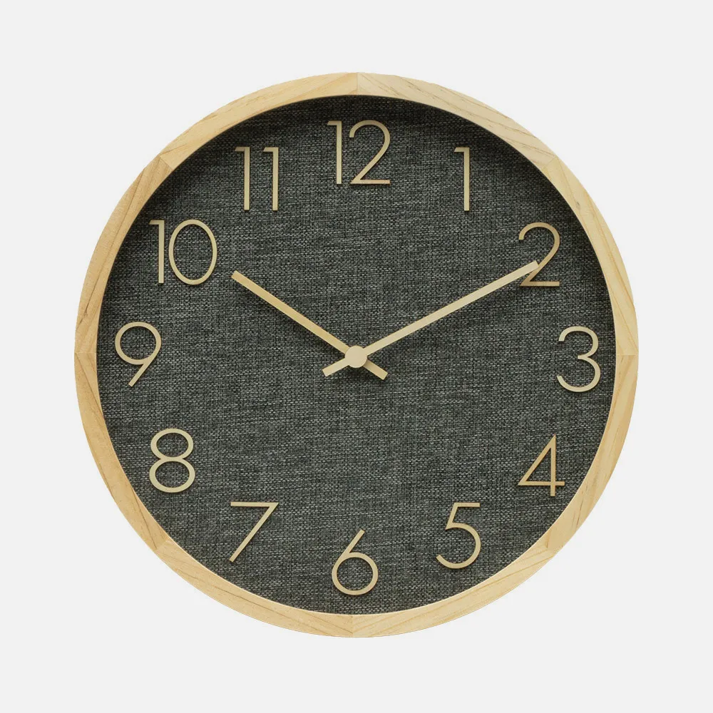 Reloj De Pared Rosellon Haya/gris 40x40x4,5cm Mov Continuo