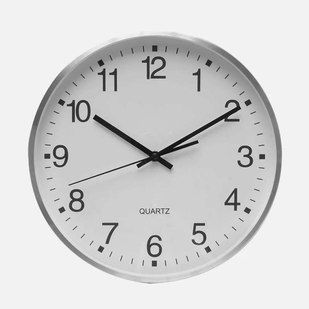 Reloj De Pared Team Aluminio-blanco 30d  Movimiento Continuo