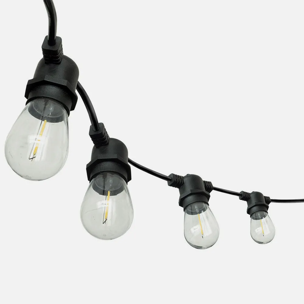Guirnalda Luces Exteriro Verbena 15m 30xe27led 30w 4000k Bombillas Reemplazables E Interconectables Ip44