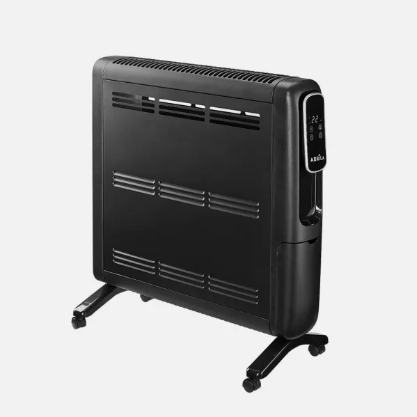 Emisor Termico Aluminio Alpino 1500w Negro 2pot Display C/remoto,antivuelco,temp.reg.61,8x51x25,5cm