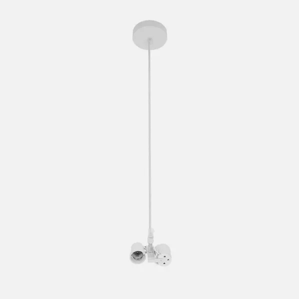 Arm. Pendant light Cara 2xe27 White M10 Regx10x10 Cm