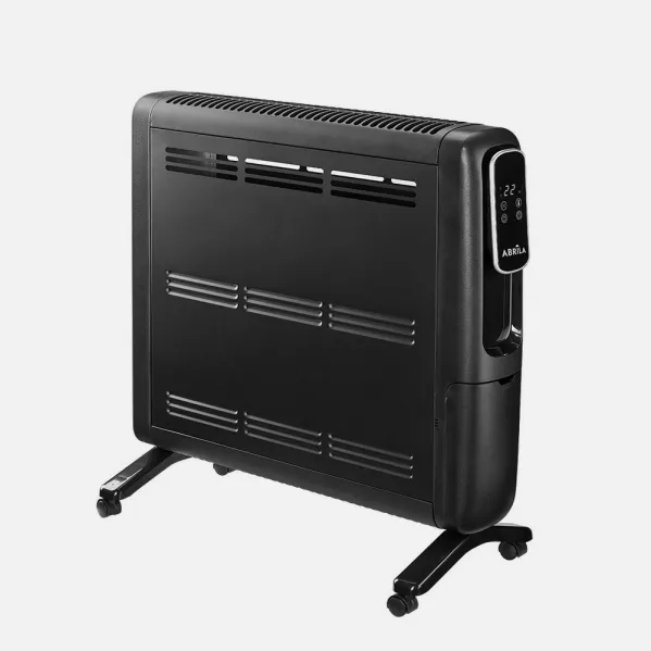 Emisor Termico Aluminio Alpino 2000w Negro 2pot Display C/remoto,antivuelco,temp.reg.61,8x59,5x25,5cm