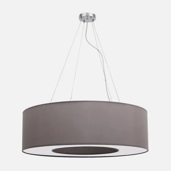 Colgante Grande Haiti 4xe27 Cromo/Topo Regx80x80 Cm
