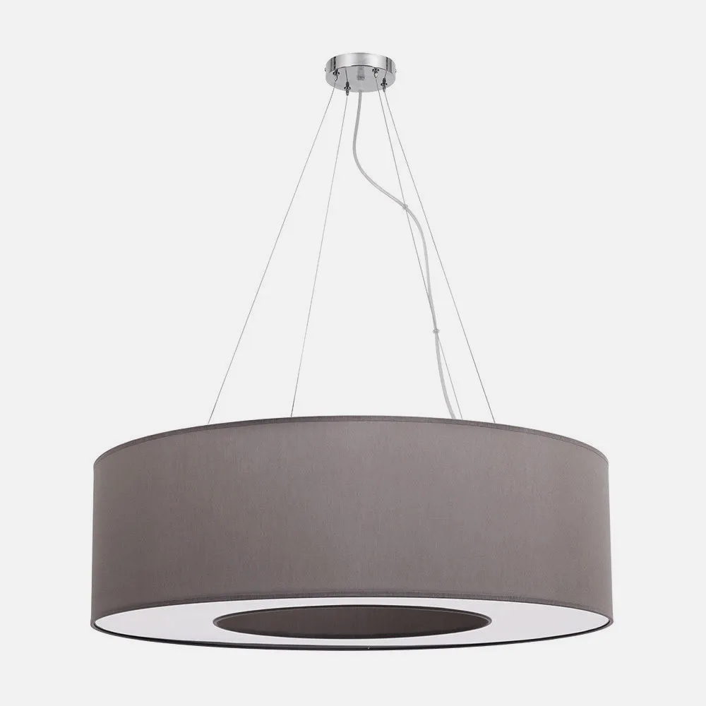 Colgante Grande Haiti 4xe27 Cromo/Topo Regx80x80 Cm