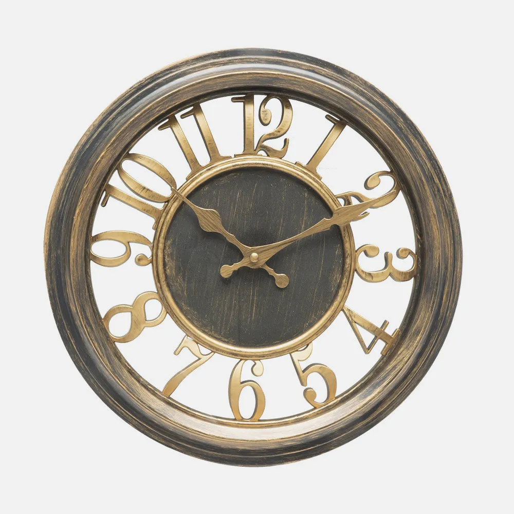 Reloj De Pared Limbo Cuero envejecido 33d Mov.continuo