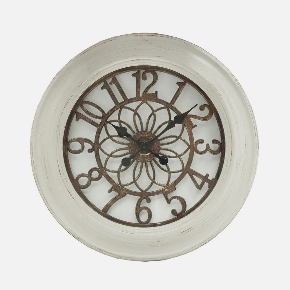 Reloj De Pared Kumico Blanco 58d Agujas Retro Industrial Gran Tamaño 
