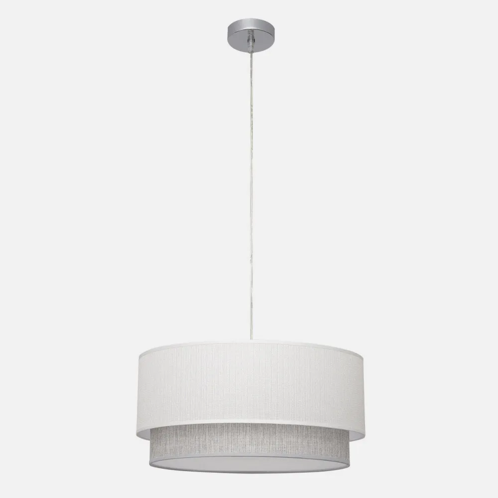 Colgante Kenya 3xe27 Blanco/gris Regx50x50 Cm
