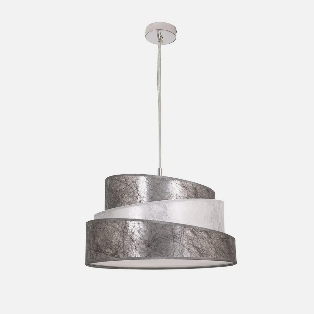 Colgante Colonia Cromo/plata-blanco 3xe27 Regx40x40 Cm