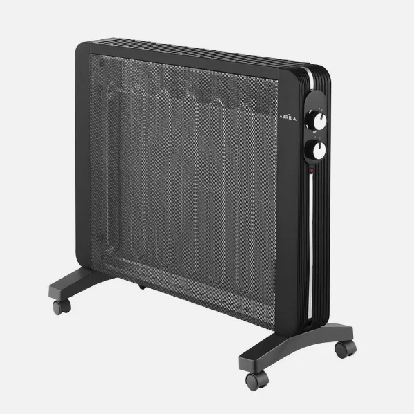 Radiador Mica Manglar 2000w Negro 2potencias Antivuelco Prot. Seg. Termost. Regulable 62x73,2x26 Cm