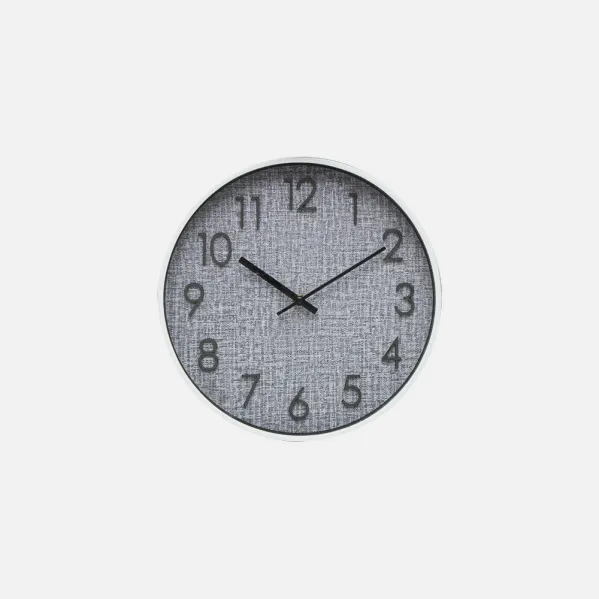 Wall Clock Higueron White/Grey 30x30x4 Cm Continuous Movement