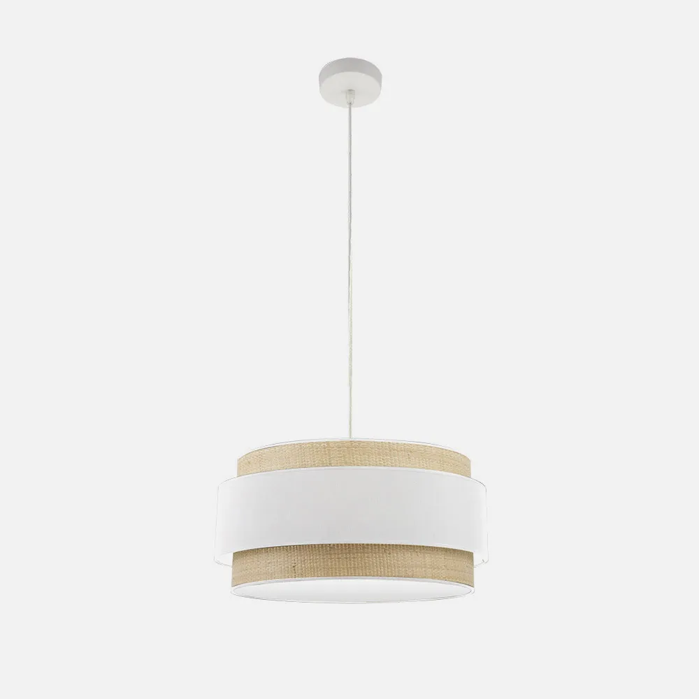 Colgante Kandy 2xe27 Natural/blanco Regx50x50 Cm