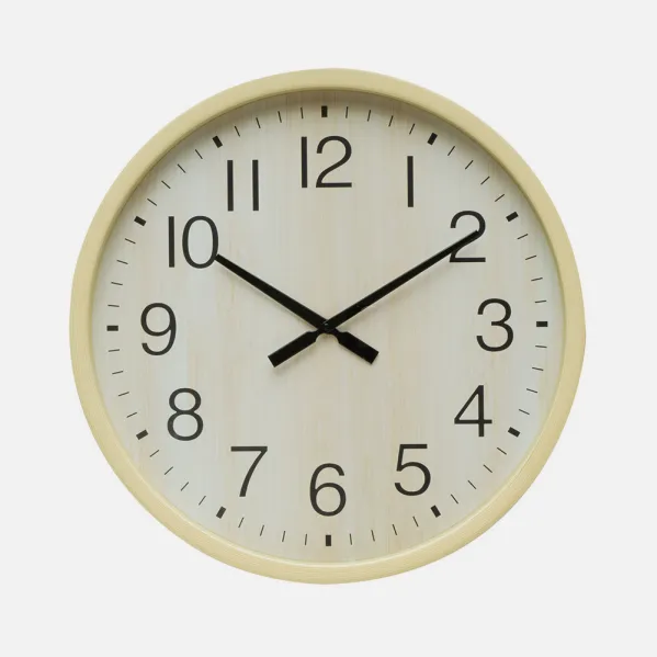 Wall Clock Manilva Beech 55x55x4 Cm Continuous Movement