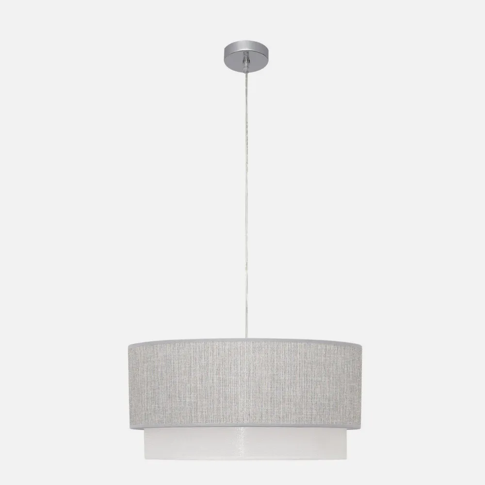 Colgante Kenya 3xe27 Gris/blanco Regx50x50 Cm