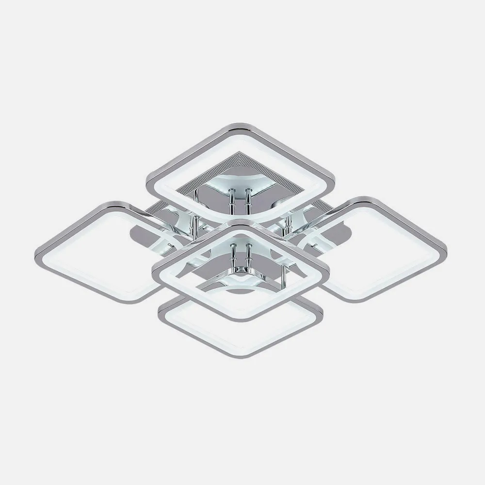Lâmpada de tecto 129w 3000-4000-6500k Chrome Elara 9x58x58Cm 17415lm C.remote,dimmer e Memória