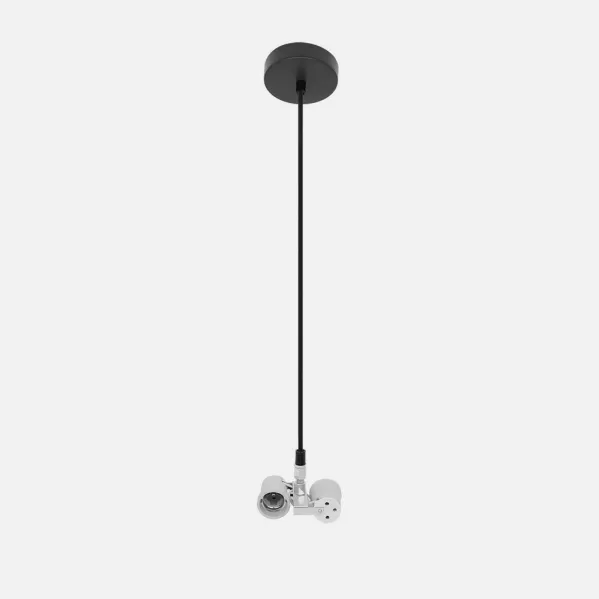 Arm. Colgante Cara 2xe27 Negro M10 Regx10x10 Cm