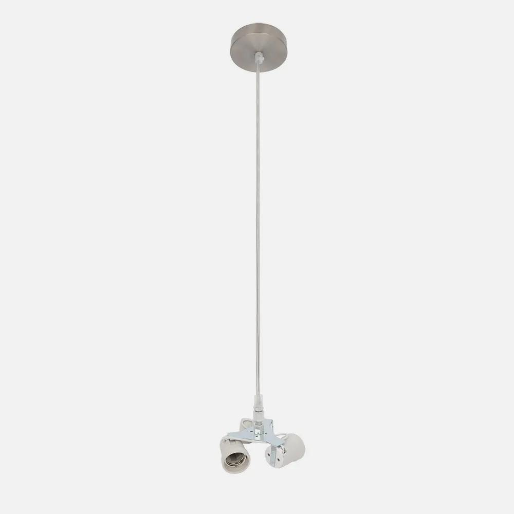 Arm. Colgante Cara 3xe27 Niquel M10 Regx10x10 Cm