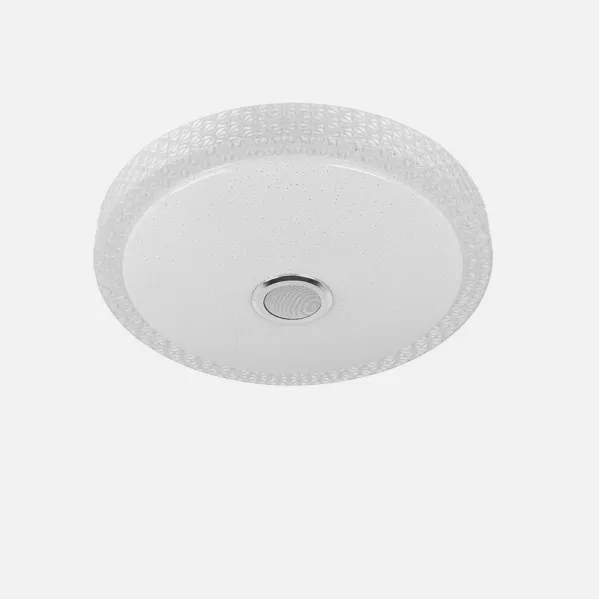 Plafon 48w Zaid 3000-4000-6500k Rgb Blan/transp Bluetooth 7x38x38 Cm Remoto,reg.int.memoria.altavoz 3744lm