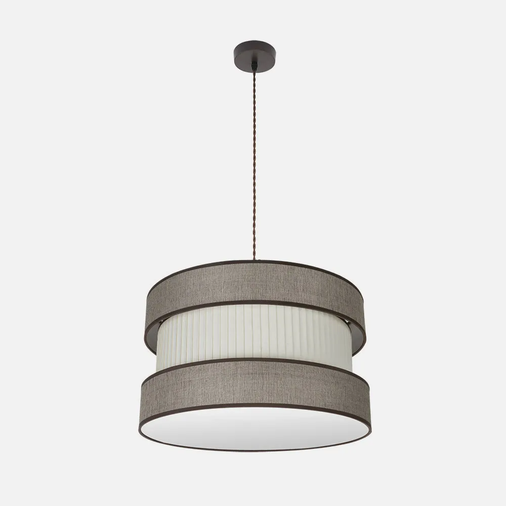 Colgante Home 2xe27 Marron/marron-beis Regx50x50 Cm
