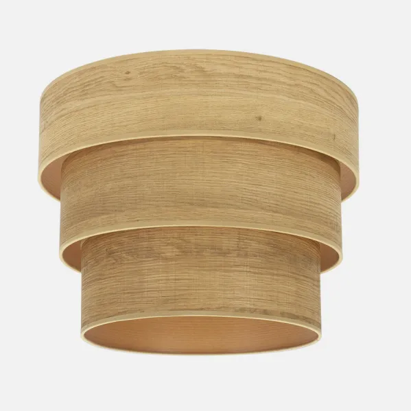 Lampshade Pendant light Triple Smile M10 Wood Clara 50dx40dx28h