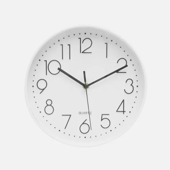 Wall Clock Minuto White 25d Cont. Movement