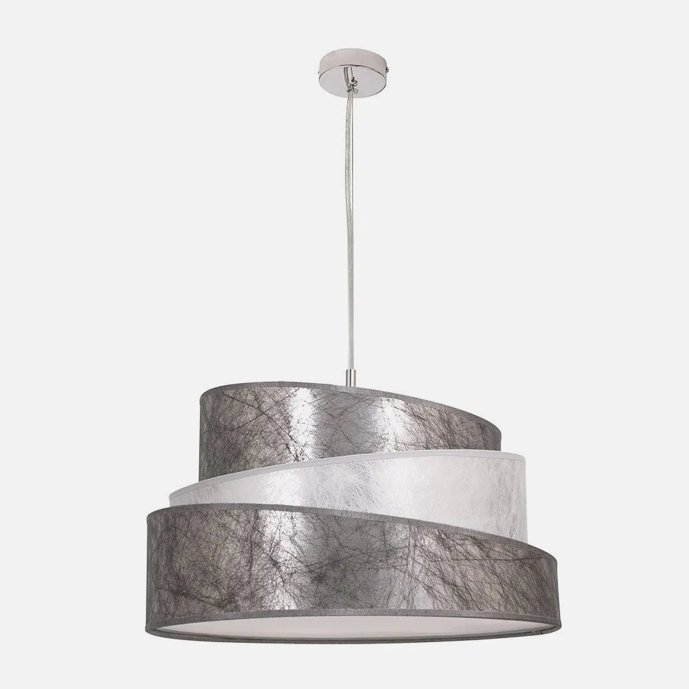 Colgante Colonia Cromo/plata-blanco 3xe27 Regx50x50 Cm