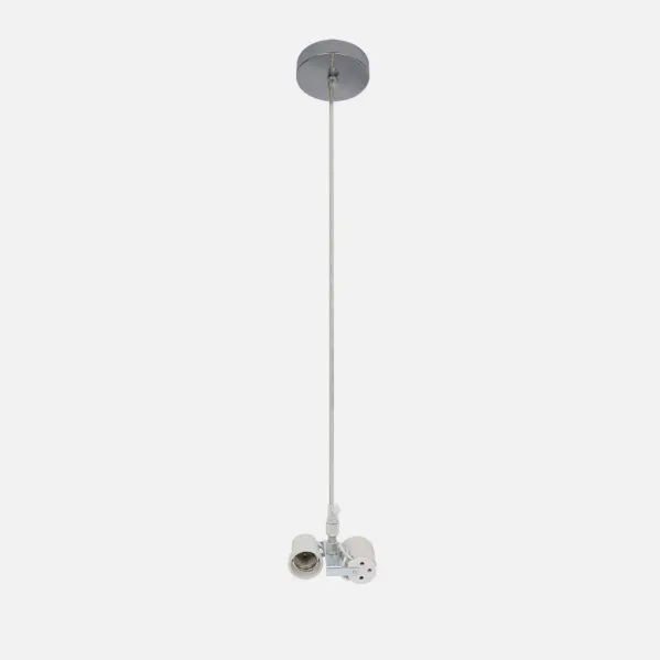 Arm. Colgante Cara 2xe27 Cromo M10 Regx10x10 Cm