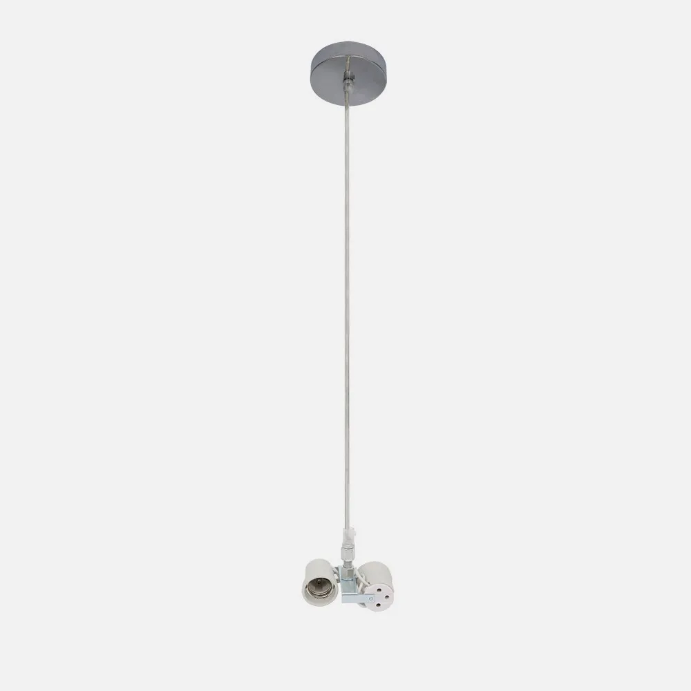 Arm. Colgante Cara 2xe27 Cromo M10 Regx10x10 Cm
