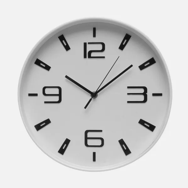 Wall Clock Aroa White Continuous Movement 30d