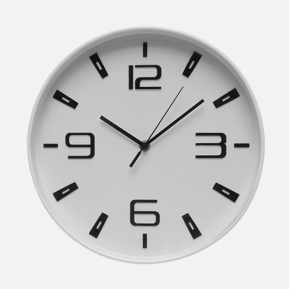 Reloj De Pared Aroa Blanco Movimiento Continuo 30d