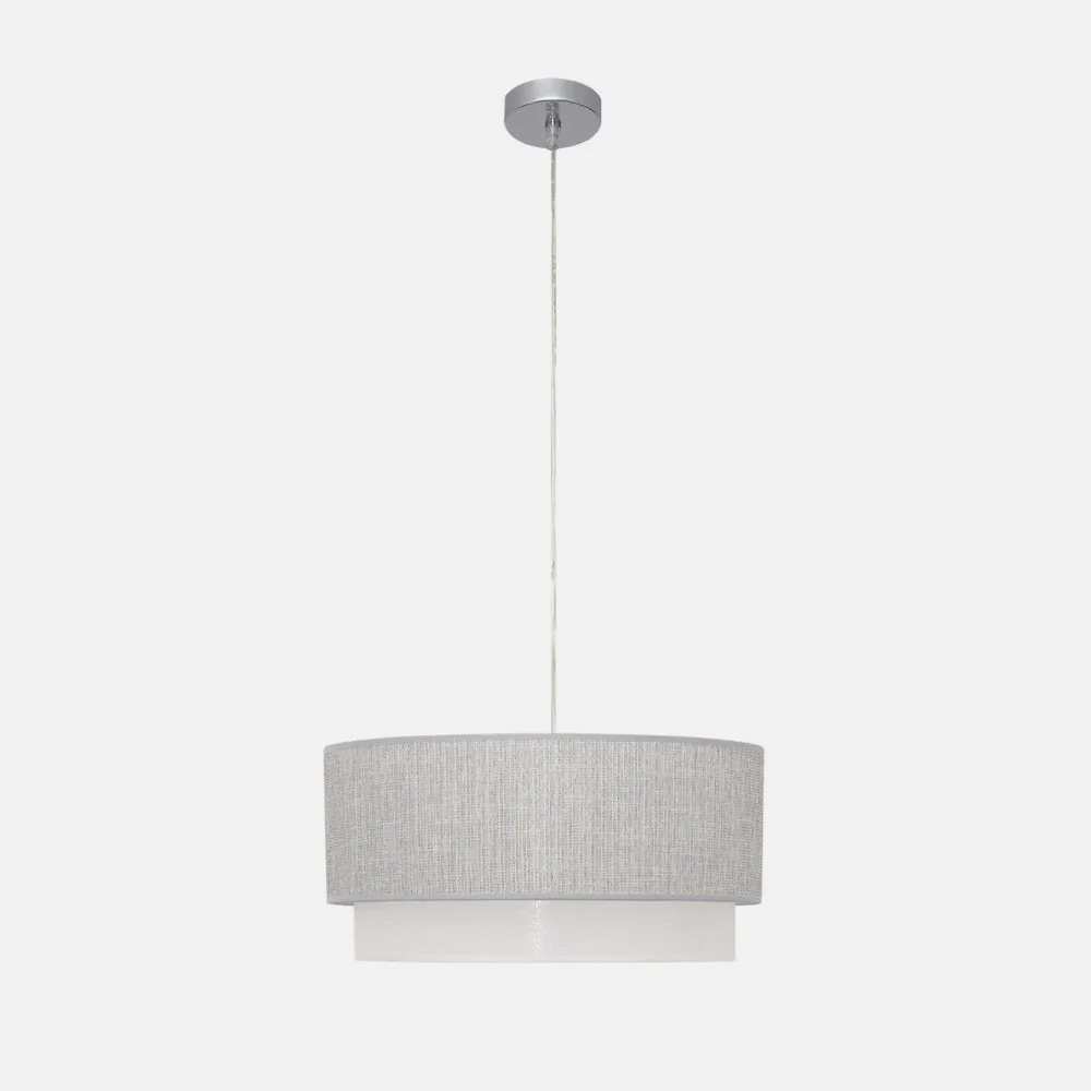 Colgante Kenya 3xe27 Gris/blanco Regx40x40 Cm