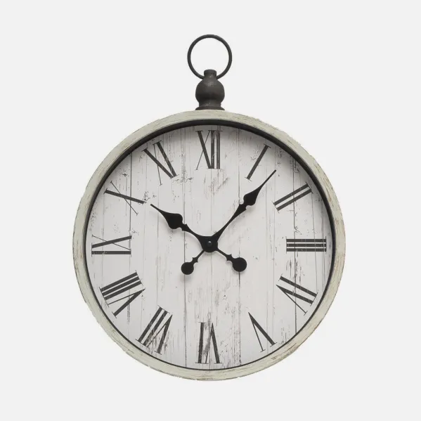 Wall Clock Velvet Beige 44x37,5x6cm Retro Hands