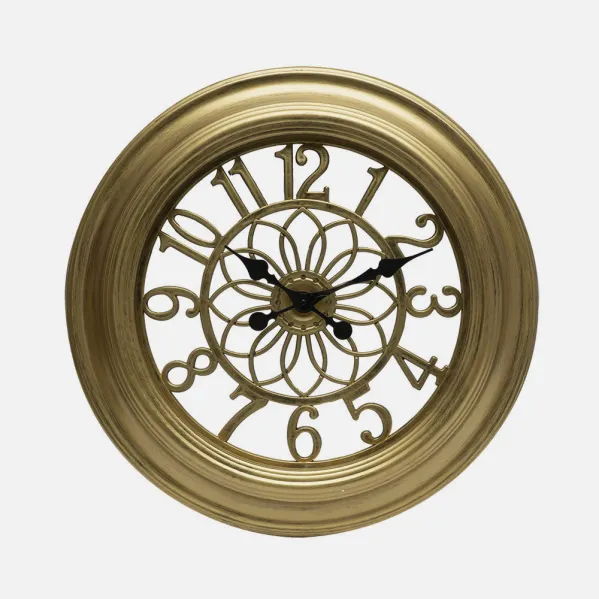 Reloj De Pared Kumico Oro 58d Agujas Retro Industrial Gran Tamaño 