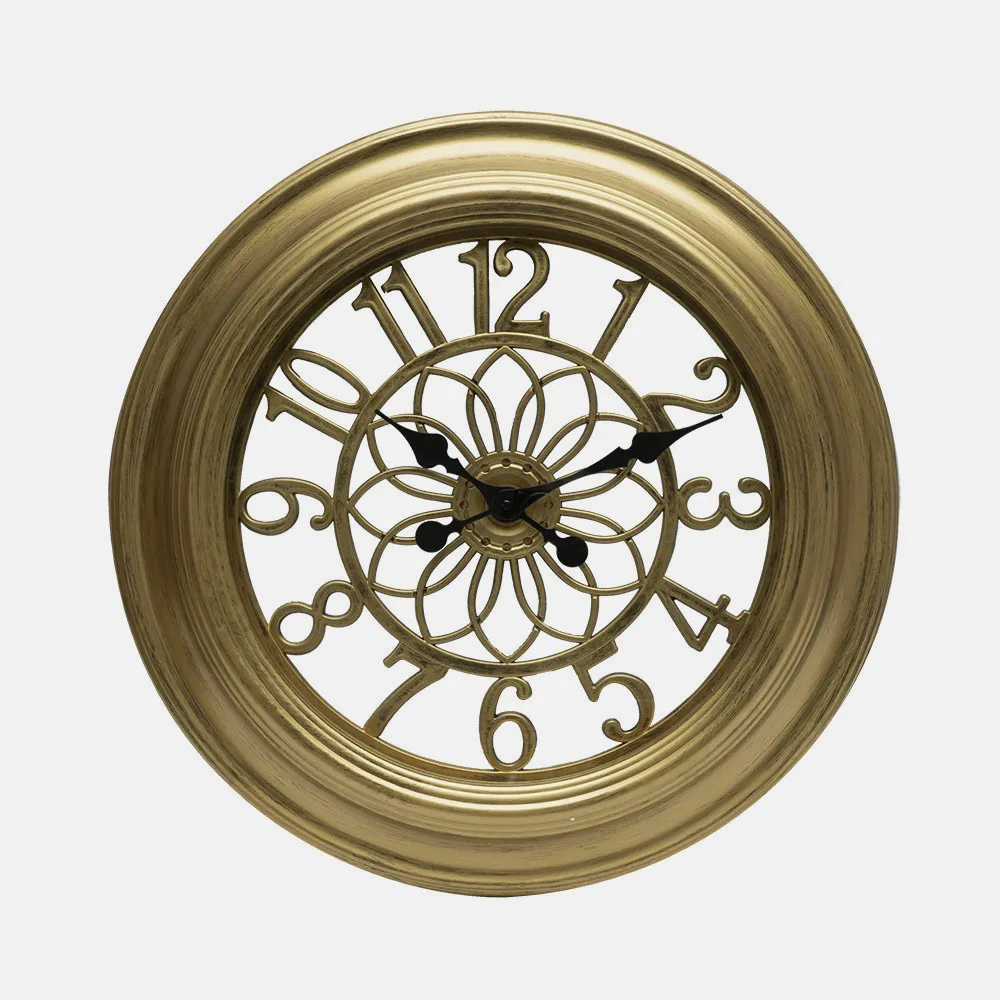 Reloj De Pared Kumico Oro 58d Agujas Retro Industrial Gran Tamaño 