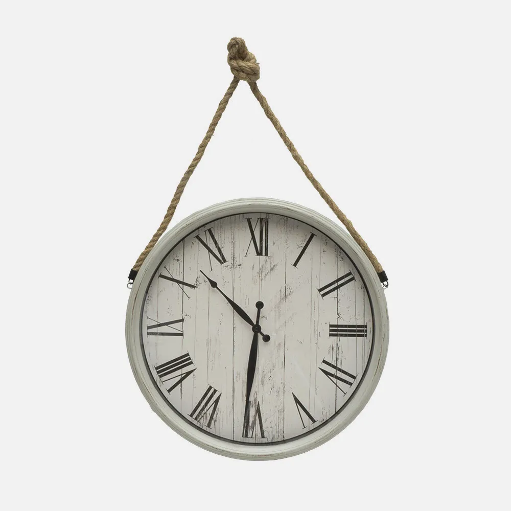 Reloj De Pared Zaman Blanco 50d C/cuerda  Agujas Espada