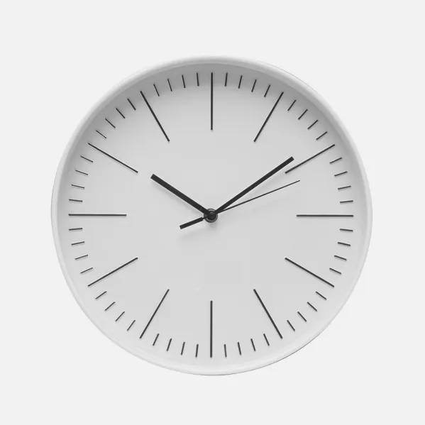 Wall Clock Hera White 30d Continuous Movement