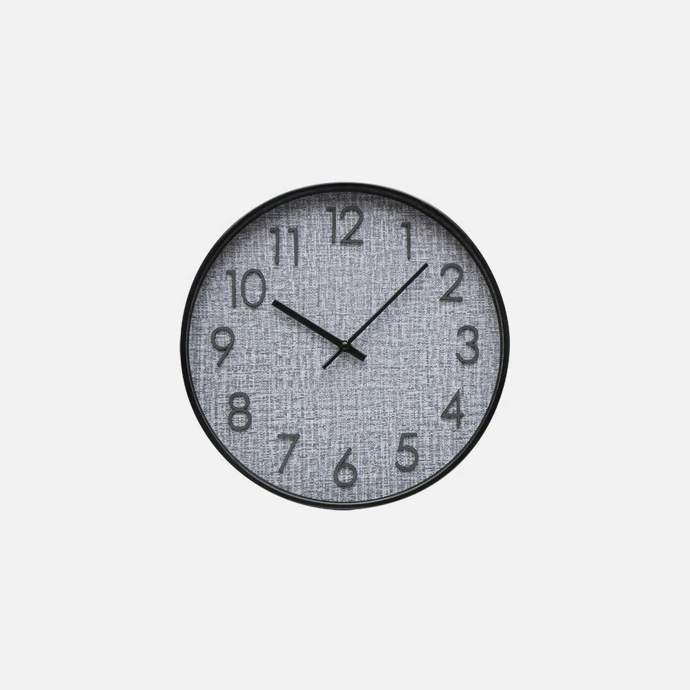 Reloj De Pared Higueron Negro/gris 30x30x4 Cm Movimiento Continuo