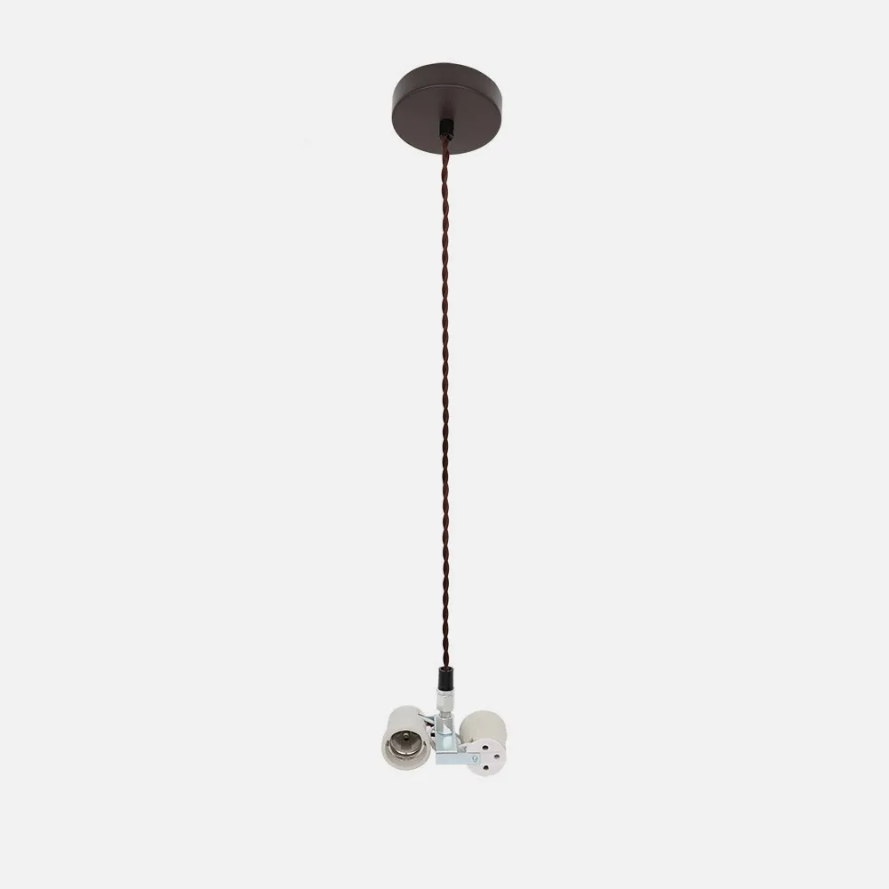 Arm. Colgante Cara 2xe27 Marron M10 Regx10x10 Cm