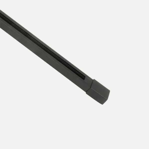 Carril Para Foco Pindal Negro 2m  2 Hilos 2x200x3,5 Cm