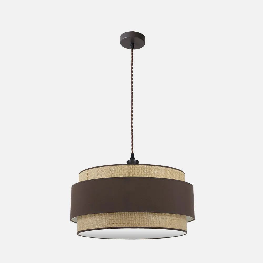 Colgante Kandy 3xe27 Natural/marron Regx60x60 Cm