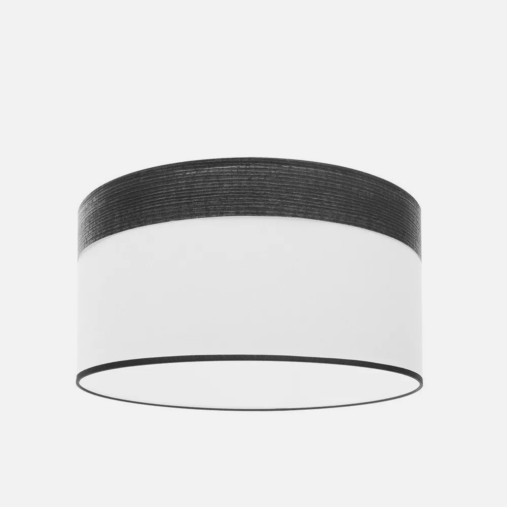 Pantalla Colgante Cloe M10 Blanca/madera-negra 50dx50dx22h Difusor Incluido