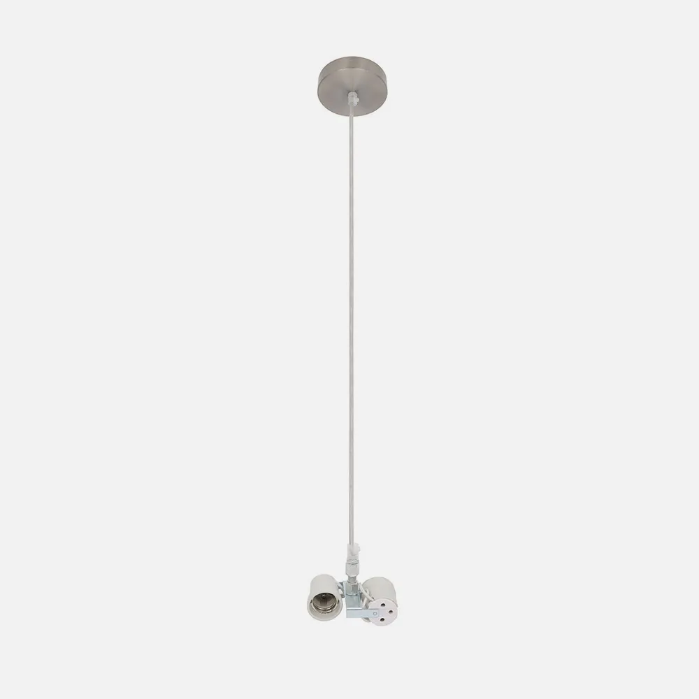 Arm. Colgante Cara 2xe27 Niquel M10 Regx10x10 Cm