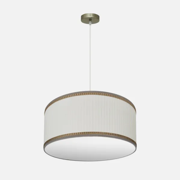 Colgante Soprano 2xe27 Cuero/beis Regx50x50 Cm