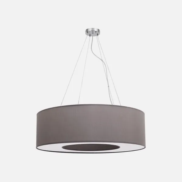 Colgante Mediano Haiti 4xe27 Cromo/Topo Regx65x65 Cm