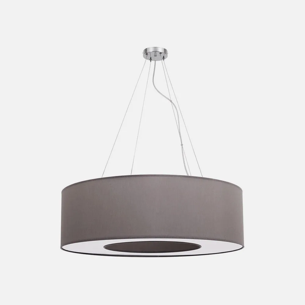 Colgante Mediano Haiti 4xe27 Cromo/Topo Regx65x65 Cm