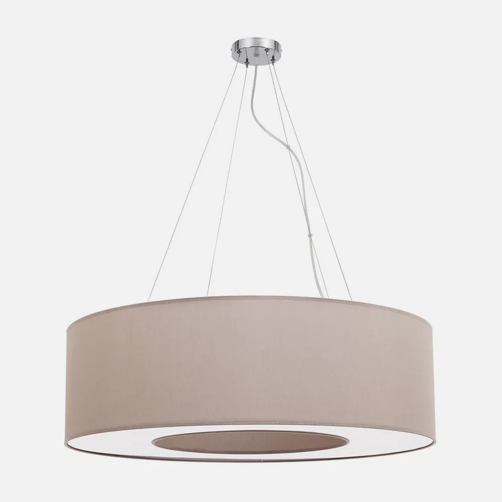 Pingente Grande Haiti 4xe27 Cromo/tomo Regx80x80 Cm