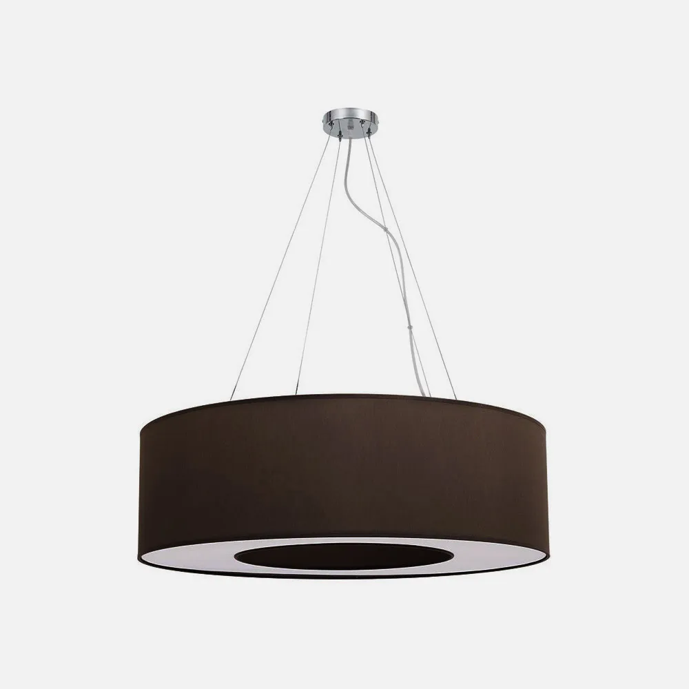 Colgante Mediano Haiti 4xe27 Cromo/Marron Regx65x65 Cm