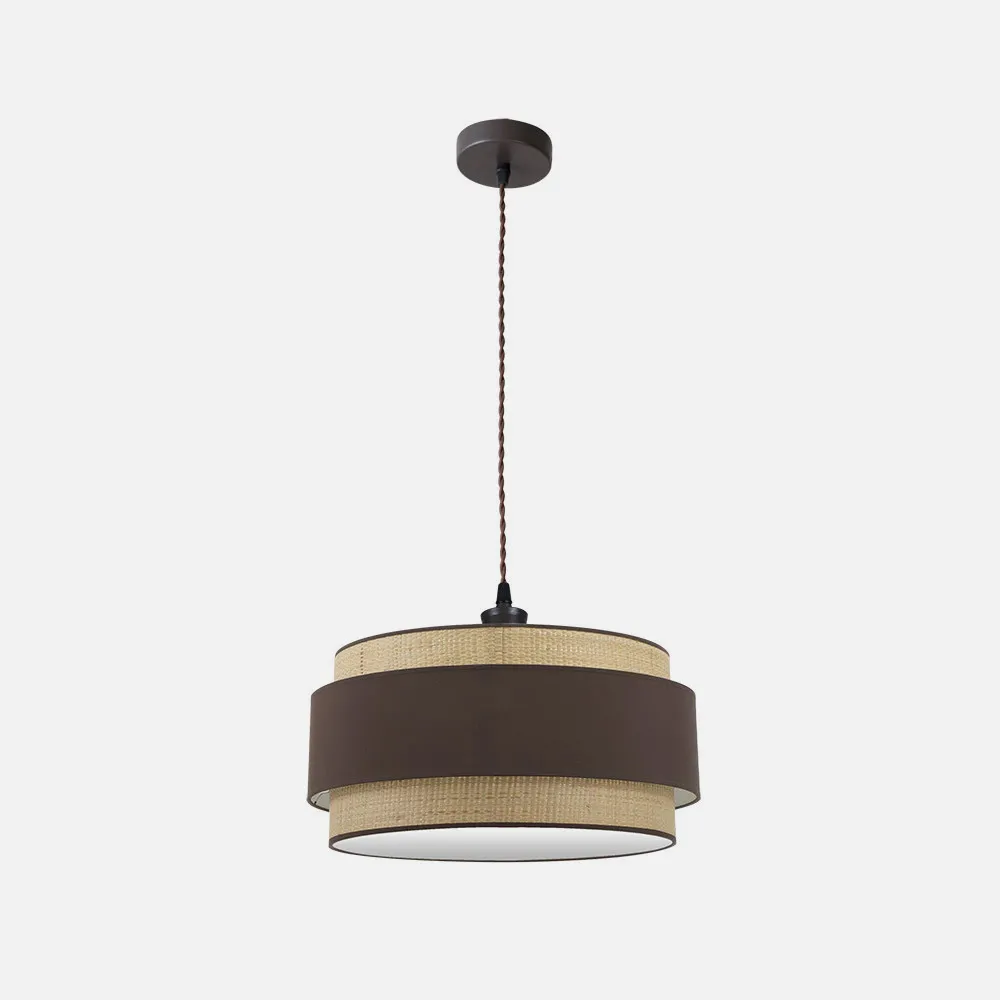 Colgante Kandy 2xe27 Natural/marron Regx50x50 Cm