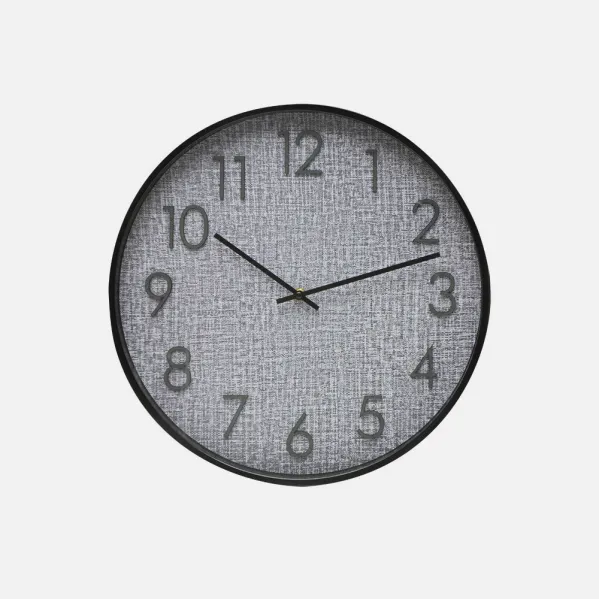 Reloj De Pared Higueron Negro/gris 40x40x4 Cm Movimiento Continuo